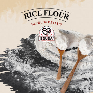 52Usa Thai Rice Flour 48 Ounce (Basic), 1 Pound (Pack Of 3), Rice Flour For Baking Or Cooking, Product Of Thailand, All Natural