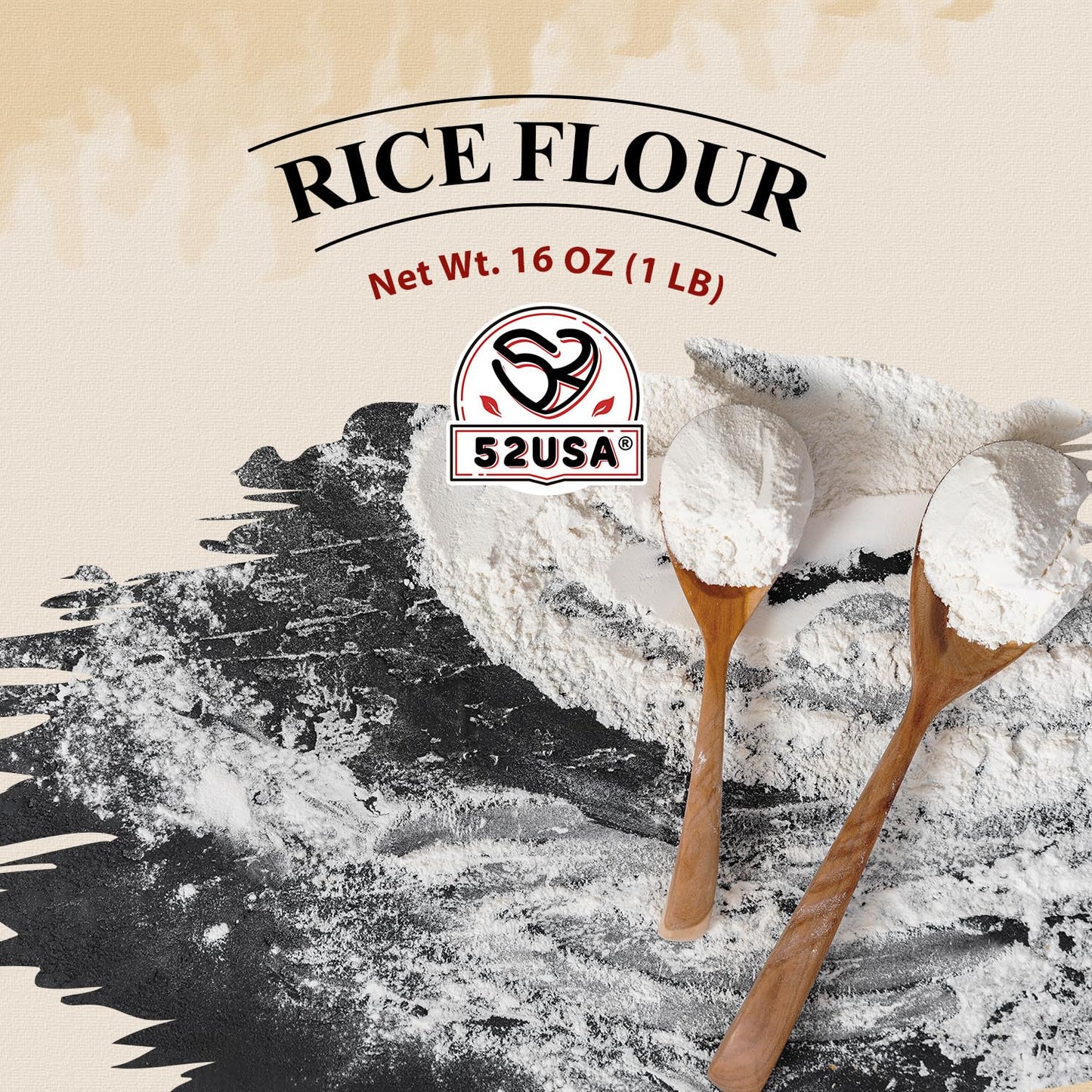 52Usa Thai Rice Flour 32 Ounce (Basic), 1 Pound (Pack Of 2), Rice Flour For Baking Or Cooking, Product Of Thailand, All Natural