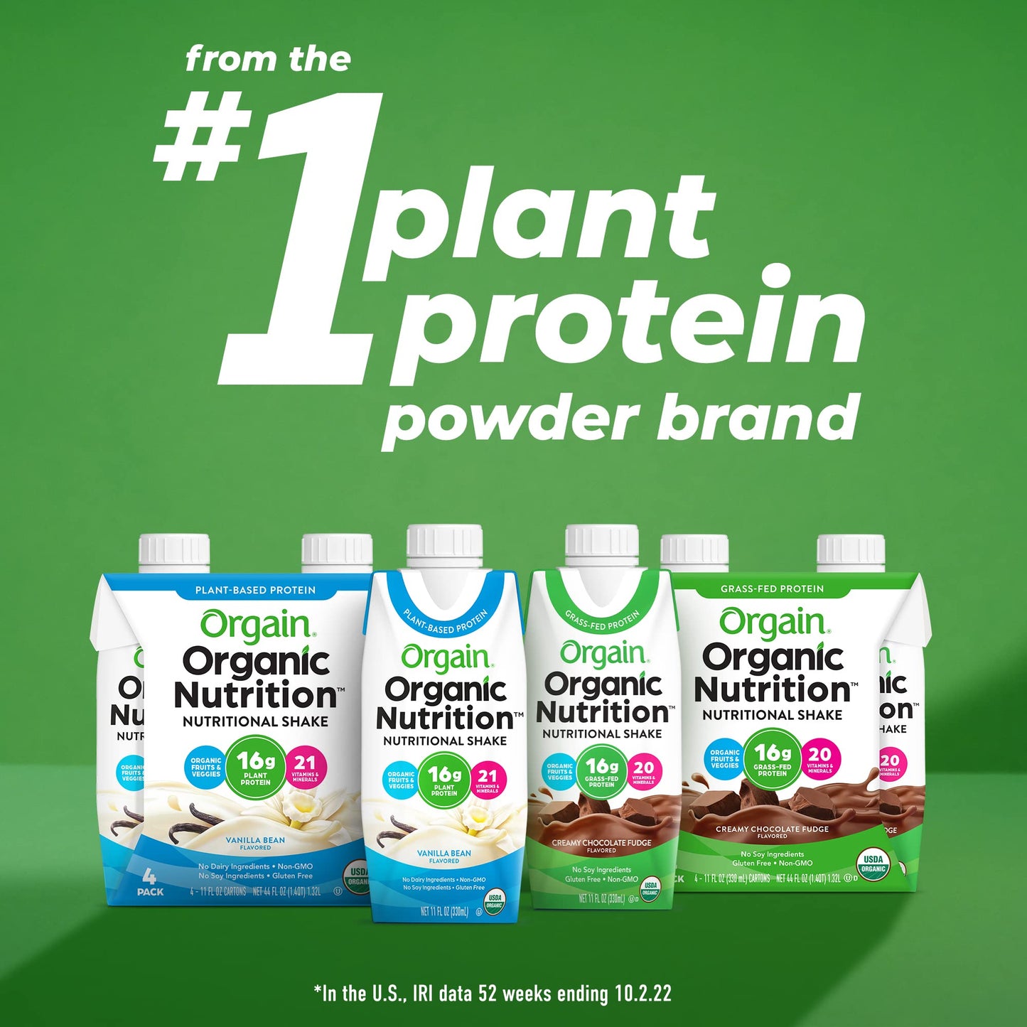 Orgain Organic Protein Shake, Creamy Chocolate, 26g Protein, Gluten Free, Ready to Drink, 14 Fl Oz (Pack of 12)