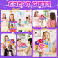 Vinkp Flower Bouquet Art Craft Kit, Arts And Crafts For Kids Ages 4-8, Poke Kit With With 6 Flowers & 6 Light Strings, Mess-Free For Girls & Boys, Craft Gift For Girls Ages 4, 5, 6, 7, 8+