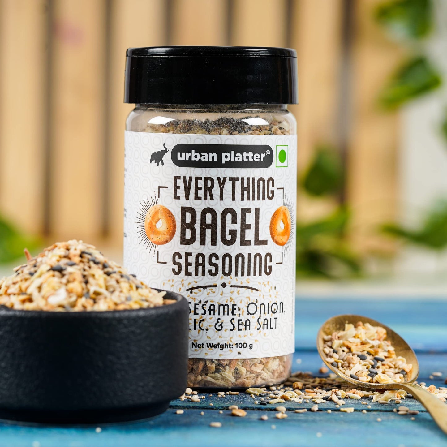 Urban Platter Everything Bagel Seasoning | 100G (3.53 Oz) | Crunchy & Savory Blend Of Sesame Seeds, Garlic, Onion, Salt & Poppy Seeds | Perfect For Bagels, Avocado Toast & Salads