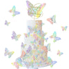 21 Pcs Butterfly Happy Birthday Cake Topper With Hollow Butterly Cupcake Toppers Butterfly Cupcake Picks For Baby Shower Kids Bo