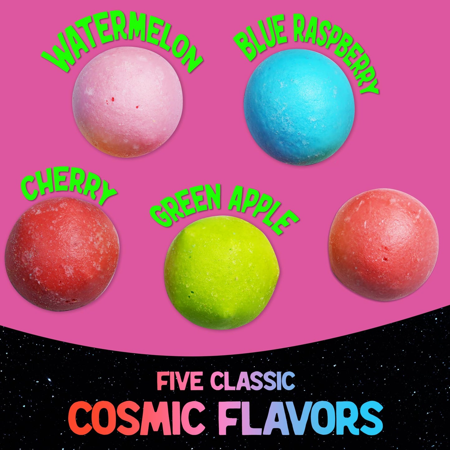 Space Age Snacks Freeze Dried Space Balls - Crunchy Candy with Fun Stickers, 4 Ounces