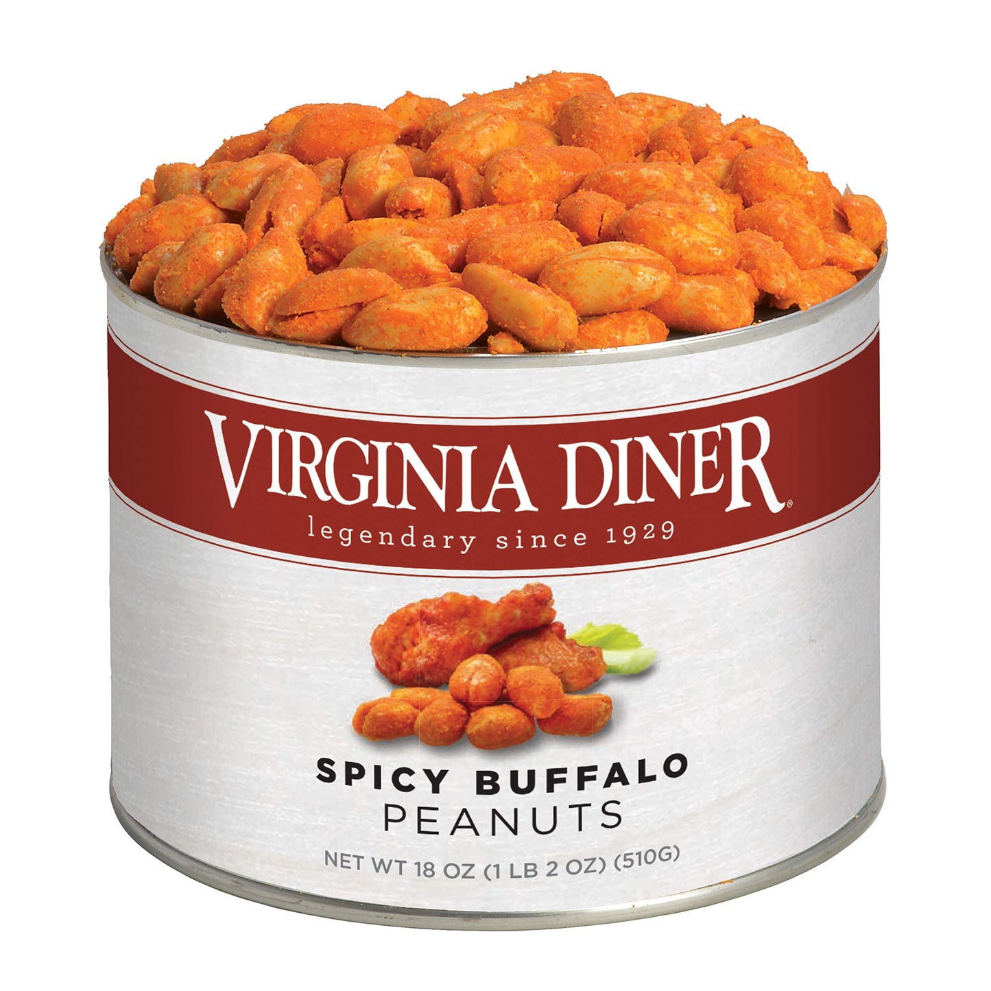 Virginia Diner Spicy Peanuts, Premium Quality Snack, 18 oz (Pack of 1)