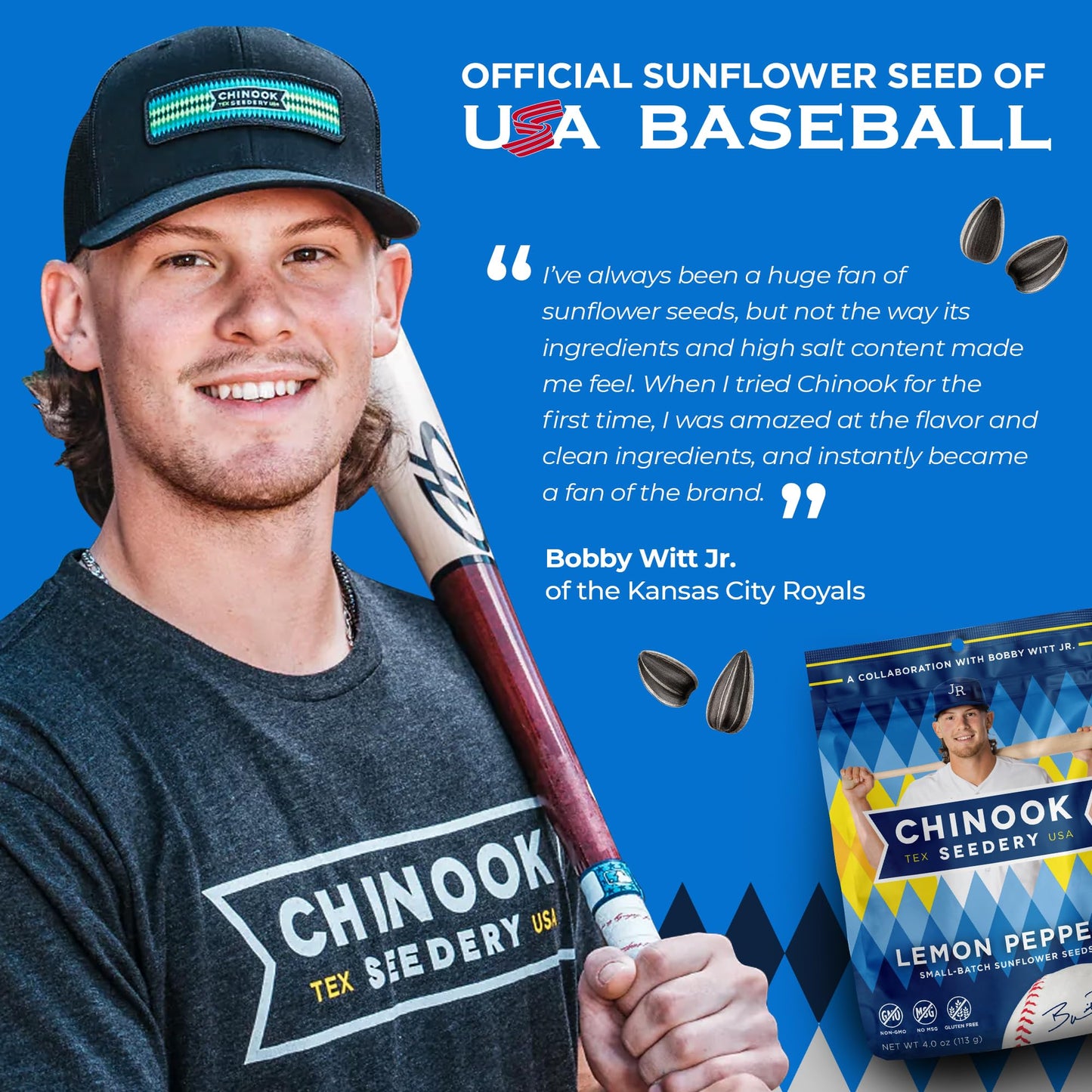 Chinook Seedery Roasted Jumbo Sunflower Seeds - Keto Snack - Lemon Pepper - 4 oz (Pack of 3) - Gluten Free, Non-GMO