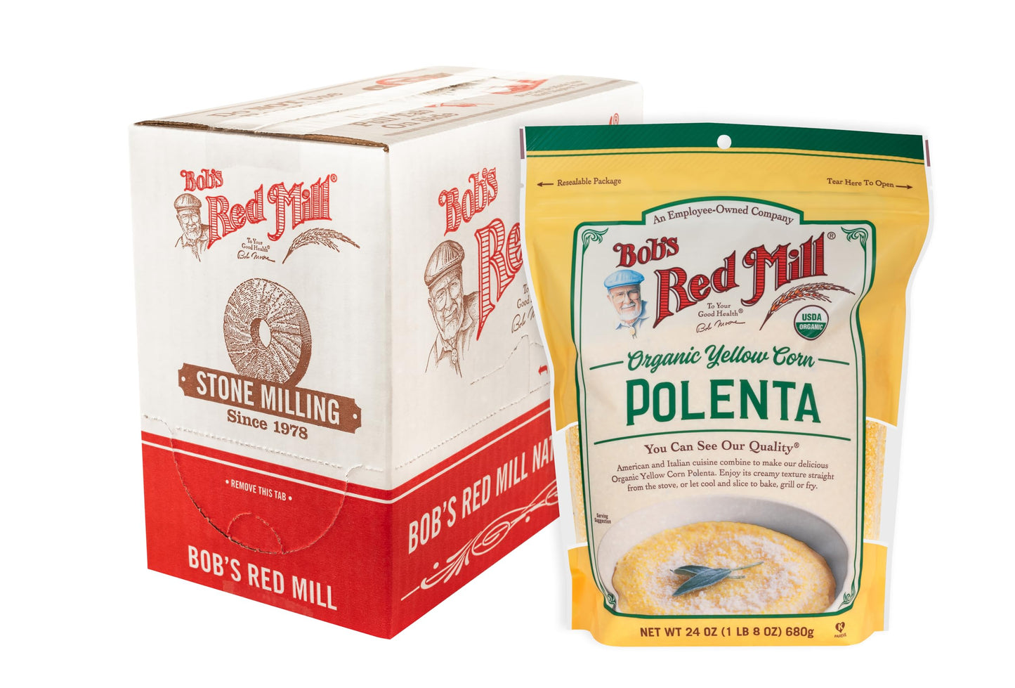 Bob s Red Mill Organic Corn Grits / Polenta, 24oz (Pack of 4) - Vegan, Kosher