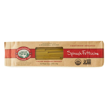 MONTEBELLO Organic Spinach Fettucine, 12 Ounce, Made with Organic Ingredients, Pack of 1