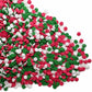 Se Si&Moos Christmas Confetti Sprinkles Red Green And White Sequins Sprinkles Red And Green Confetti Sprinkles Edible Christmas