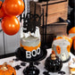 1 Pcs Halloween Theme Happy 50Th Birthday Cake Topper Glitter Cheers To 50 Years Bat Halloween Cake Pick For Halloween Happy 50T