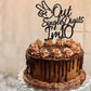 Arthsdite Out Single Digits I'M 10 Cake Topper Double Digits 10 Cake Decoration Happy 10Th Bithday Decorations For Boys Girls 10