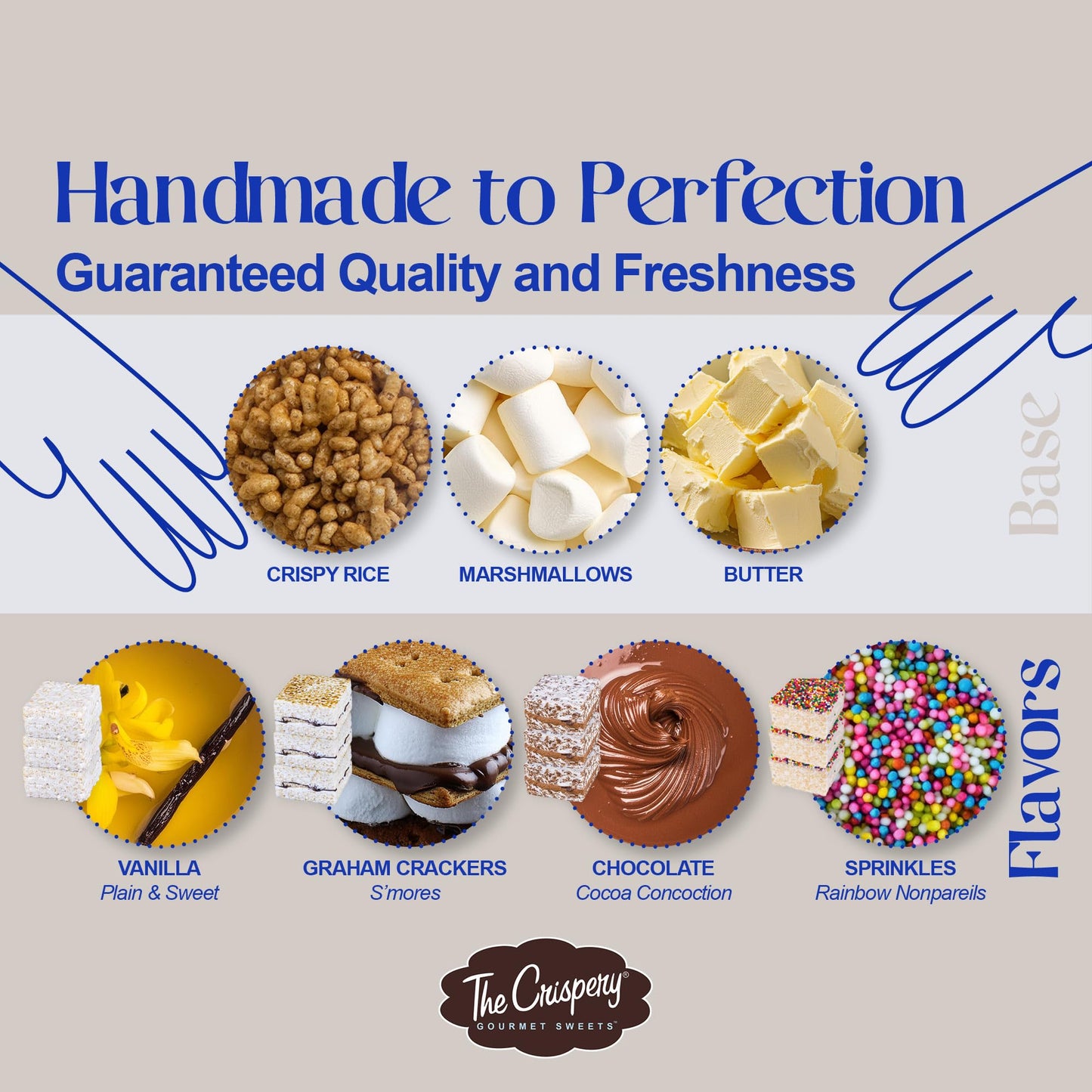 The Crispery Crispycakes Jumbo Pack – 12 Individually Wrapped Gourmet Marshmallow Rice Crispycakes, 5 Ounce Total