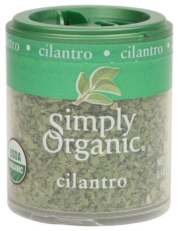 Simply Organic Cilantro Leaf Cut & Sifted Certified Organic, 0.14-Ounce Containers (Pack Of 6)