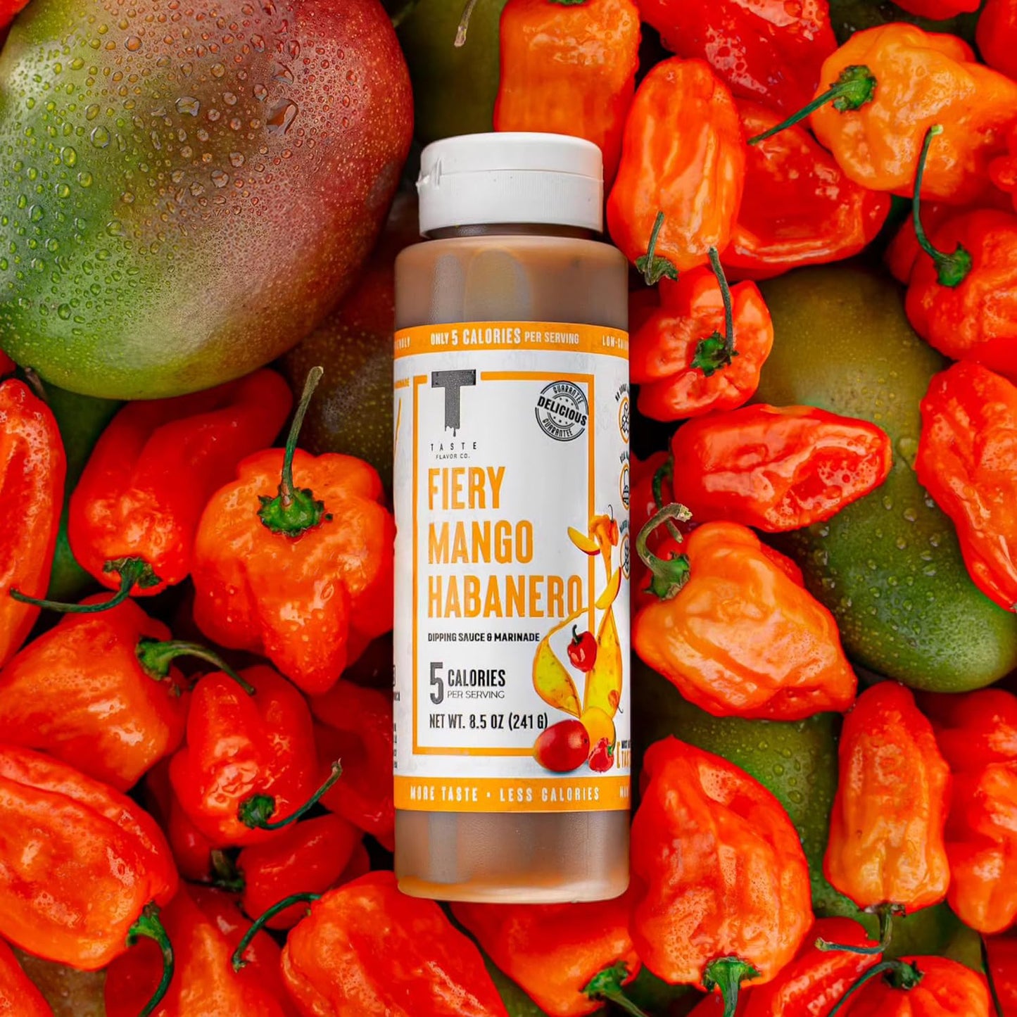 Taste Flavor Co. Grilling, Dipping Sauce and Marinade, Great Tasting, Low-Calorie Sauces, Keto Friendly, No Oils (5 Pack, Fiery