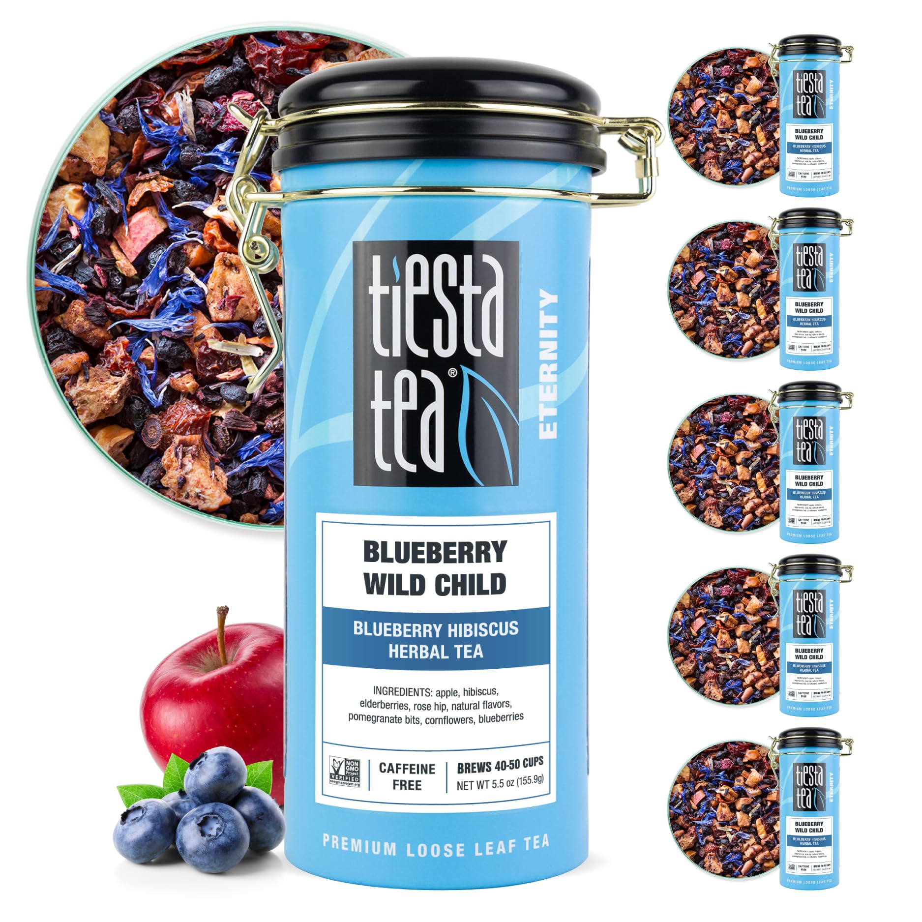 Tiesta Tea - Blueberry Wild Child | Loose Leaf | Blueberry Hibiscus Herbal Tea | Premium Blend | Non-Caffeinated | Make Hot or I