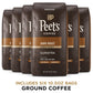 Peet'S Coffee, Dark Roast Ground Coffee - Single Origin Sumatra 63 Ounces (Six Bags Of 10.5 Ounce)