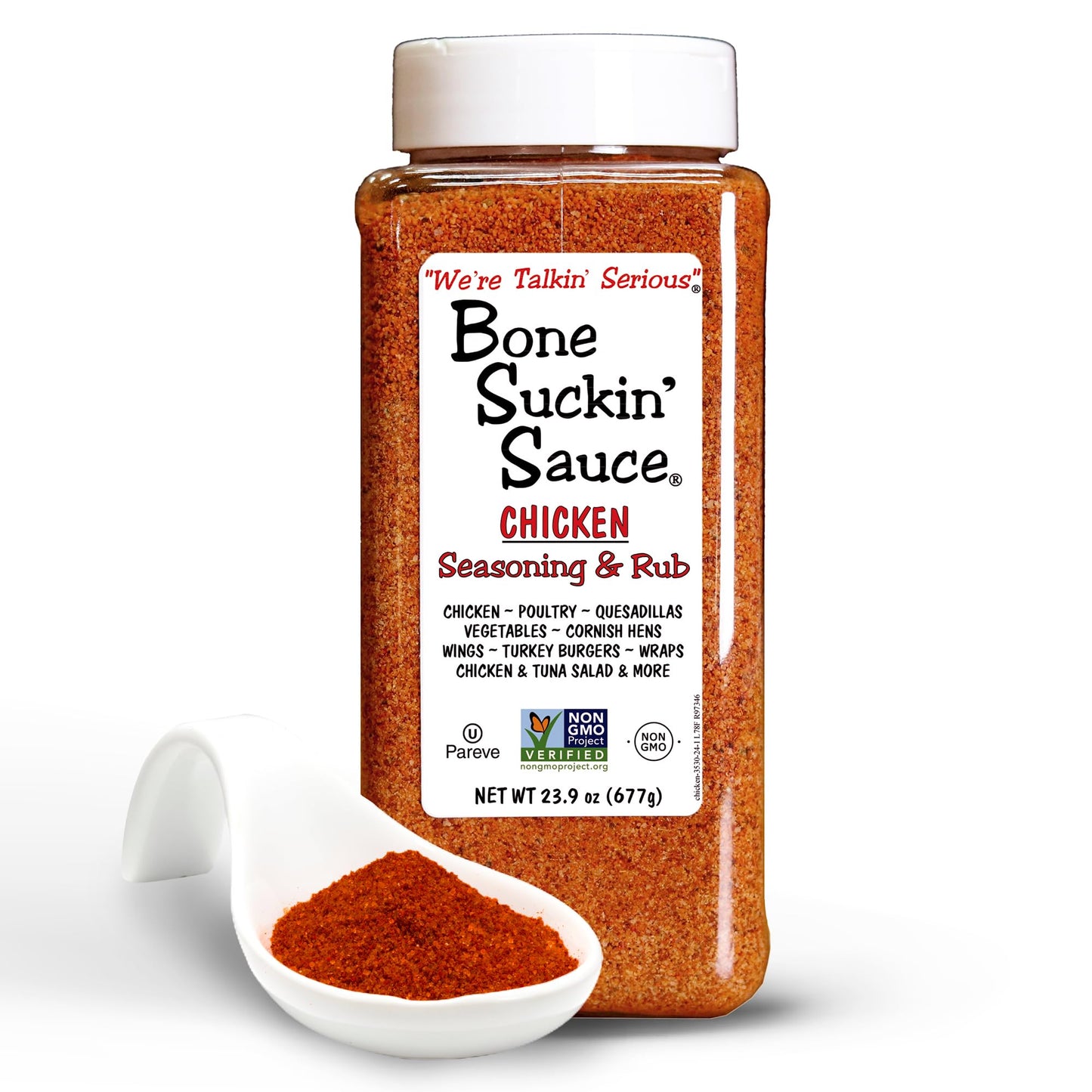 Bone Suckin' Sauce Bulk Chicken Seasoning & Rub - Brown Sugar, Garlic, Onion, Spices - Non-GMO, Gluten-Free, Fat-Free, Kosher, P