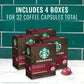 Starbucks Coffee Pods, Single-Origin Sumatra, Dark Roast, 32-count, 7.8 oz Brew Size, 8 Count (Pack of 4)