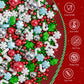 Edible Christmas Sprinkles for Cake Decorating,130gWhite and Blue Snowflake,White Candy Cane,Red Silver Pearls,Christmas Trees,S