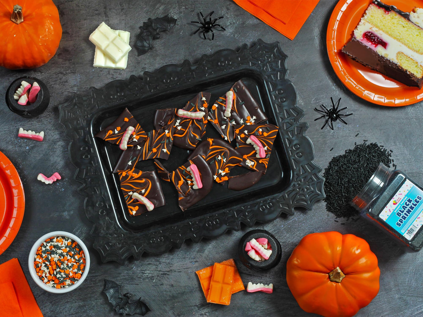 Halloween Confetti Sprinkles Bulk - 1.7 LB - Bat, Pumpkin & Ghosts Sprinkles - Spooky Toppings - Great for Cookies, Cupcakes, Fa