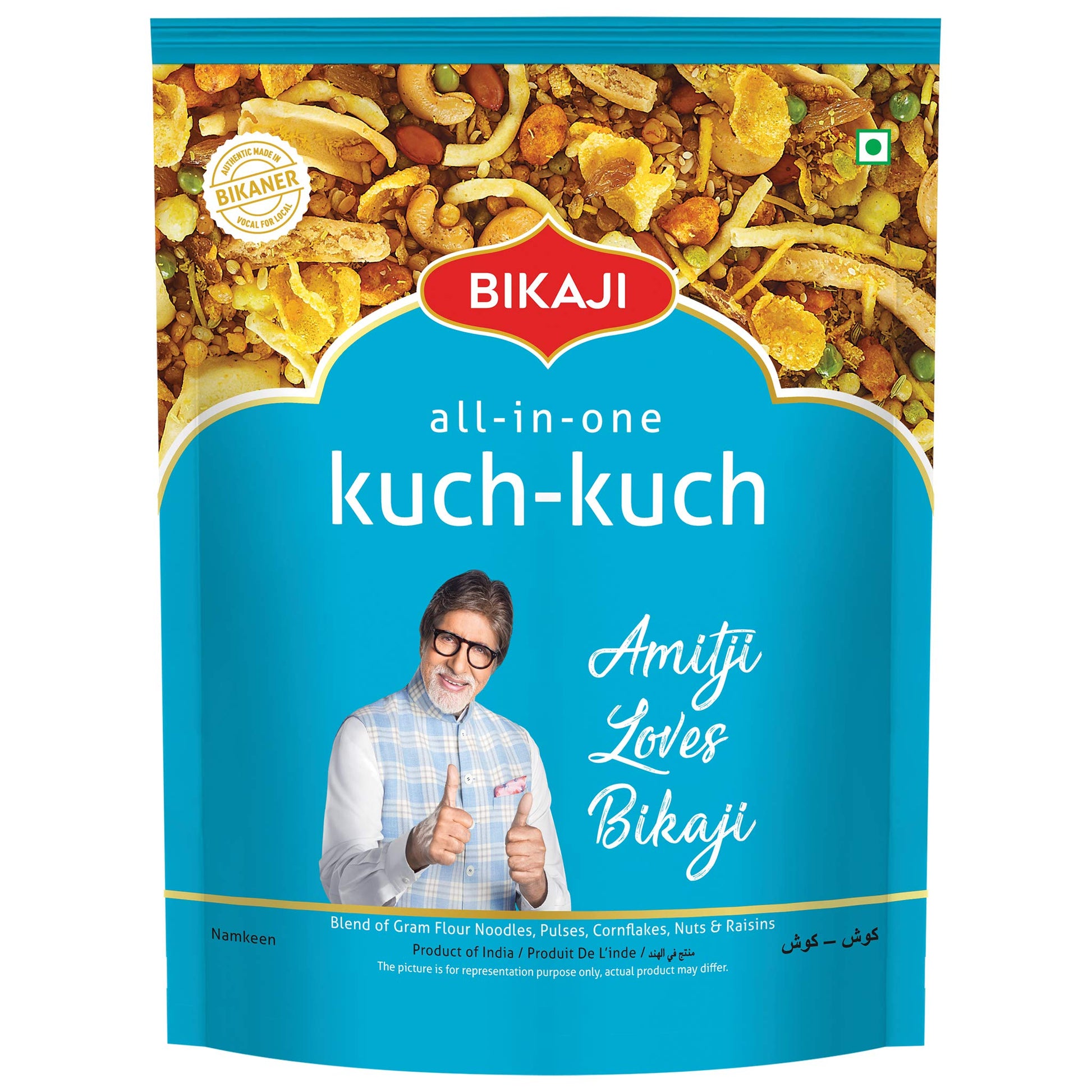 Bikaji Kuch Kuch All In 1 | Indian Namkeen Farsan Mix | 14.11Oz (400G) Pack | Crunchy & Spicy Snack | Made In Bikaner | Traditional Indian Recipe | Authentic Tea-Time Partner | Vegetarian Snack