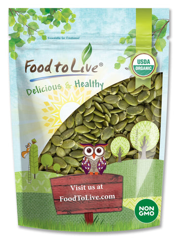 Organic Raw Pepitas, 4 Pound - Non-Gmo, Pumpkin Seed Kernels, Unsalted, No Oil, No Shell, Vegan, Kosher, Bulk. Keto Snack. High In Protein, Essential Fatty Acids. Great For Baking, And As A Topping