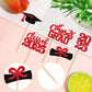 ZHUOWEISM Graduation Cupcake Toppers, 40 PCS Glitter Class of 2025, Red, Paper with Glitter
