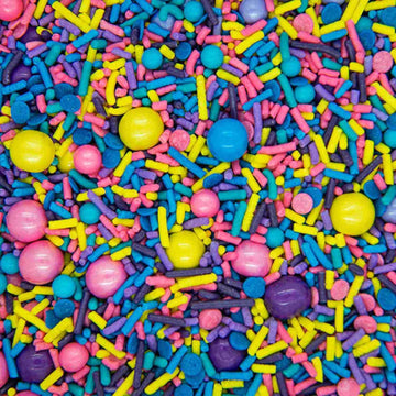 Sprinkles For Cake, Cookie, Cupcake Decorating, And Baking - Fancy Edible Cake Sprinkles And Toppings In Yellow Jimmies, Purple
