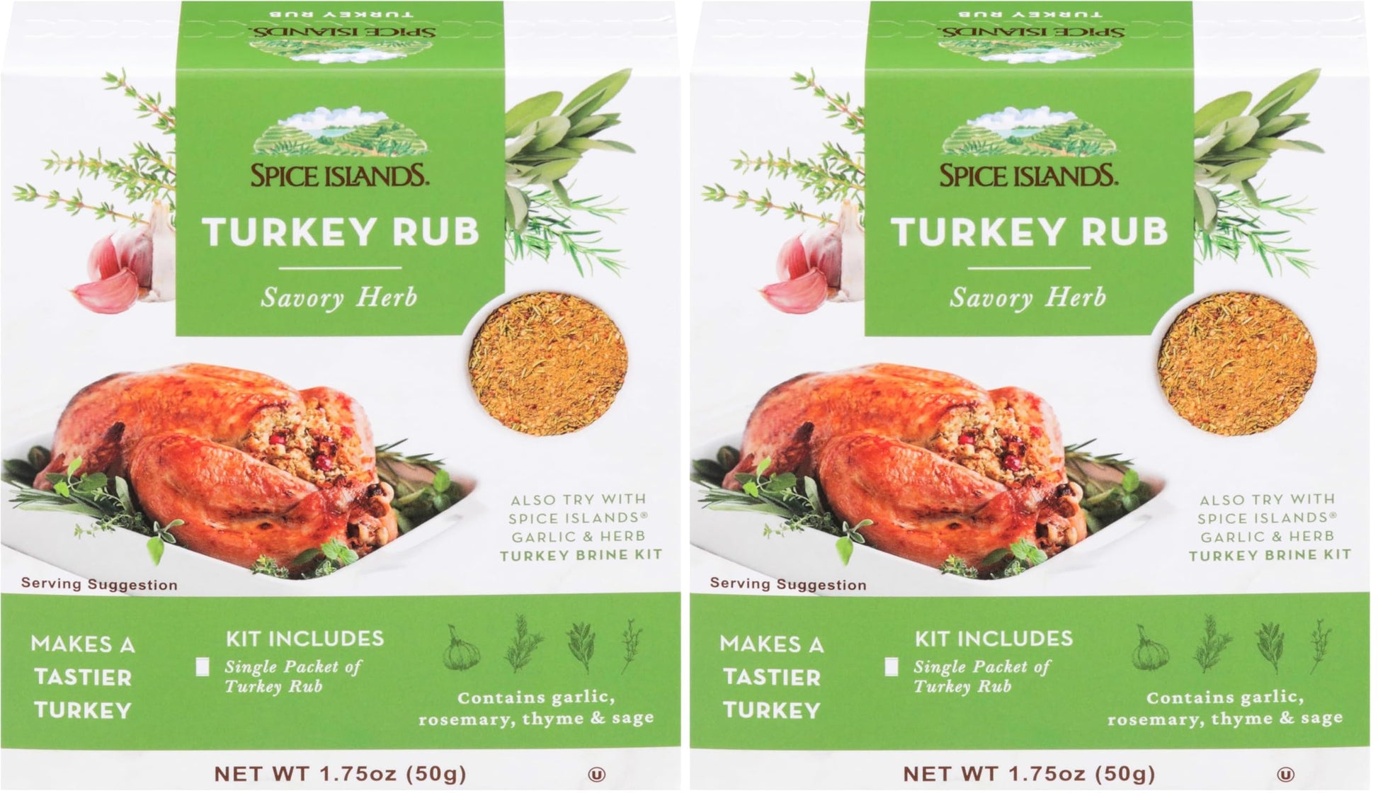 Spice Islands Savory Herb Turkey Rub, 1.75 Ounce (Pack of 2)