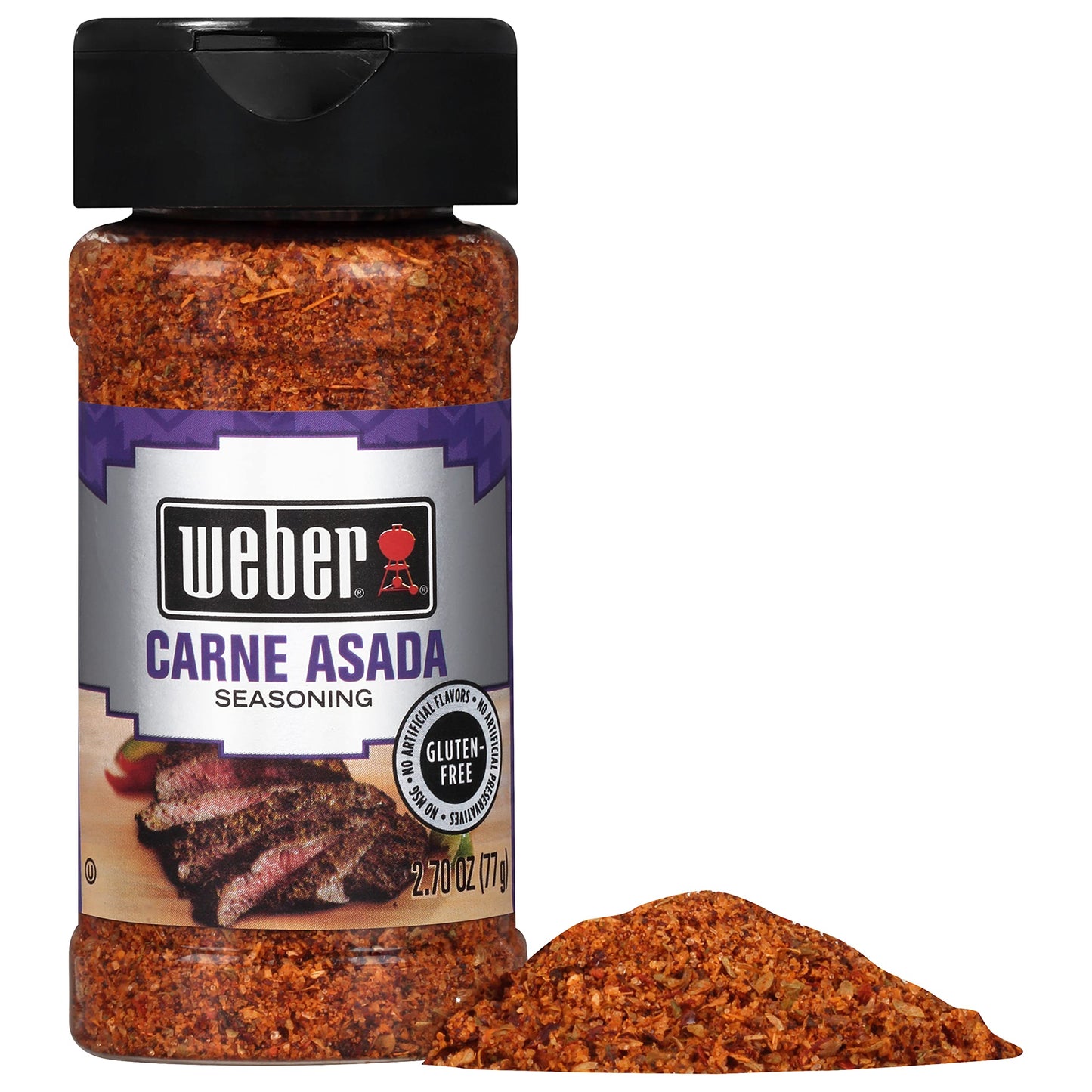 Weber Carne Asada Seasoning, 2.70 Ounce Shaker (Pack of 5)