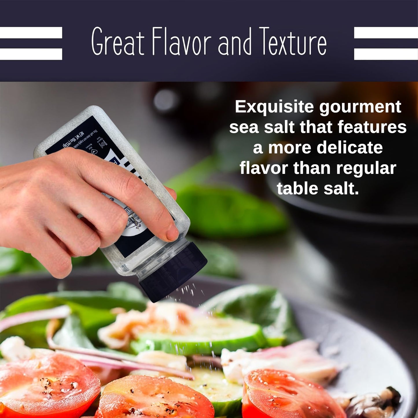 Le Marinier Celtic Salt Organic Fine Ground, 1 lb - 16oz. Mineral Rich 100% Natural and Unrefined. Refillable Salt Shaker. Frenc