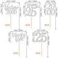 ZHUOWEISM 30PCS Cupcake Toppers for 25th Birthday, Vintage Silver Paper Picks