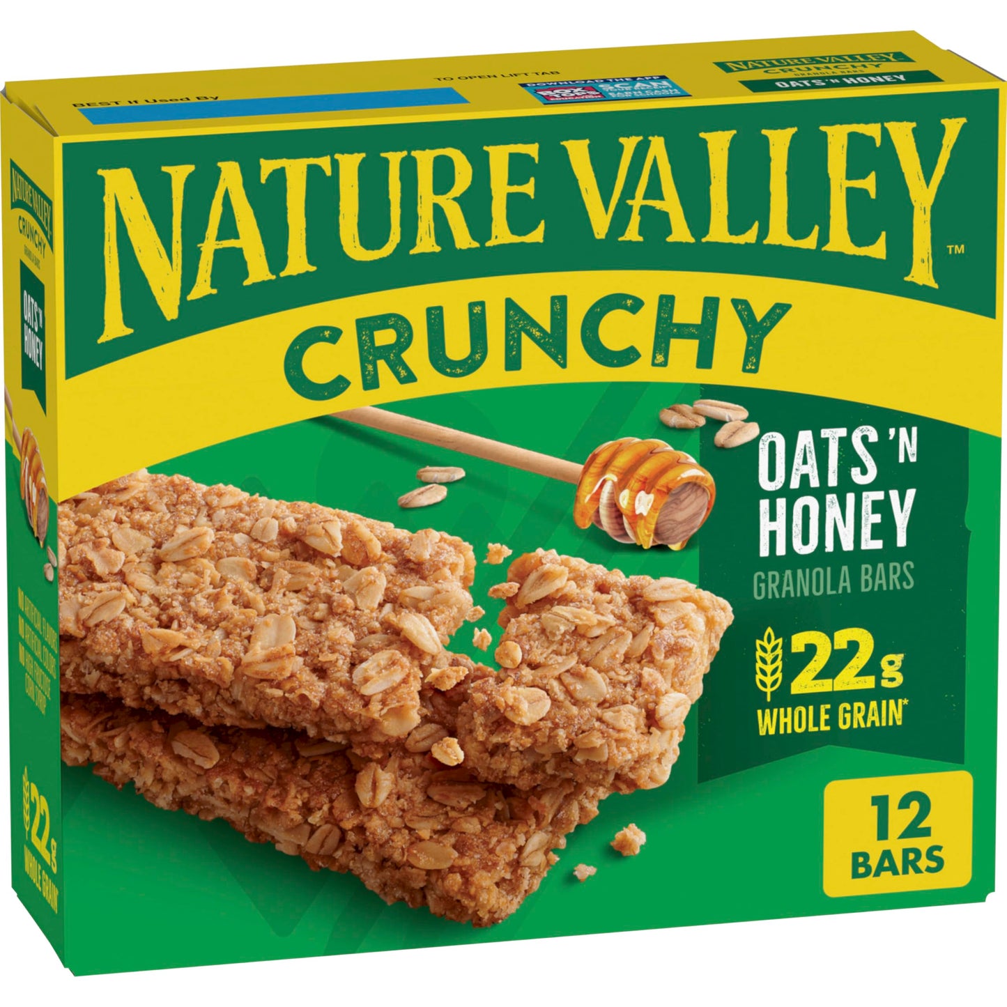 Nature Valley Crunchy Granola Bars | Whole Grain Oats & Honey, 210G (10 Bars-Pack Of 5) | Multigrain Energy Bars| No Artificial