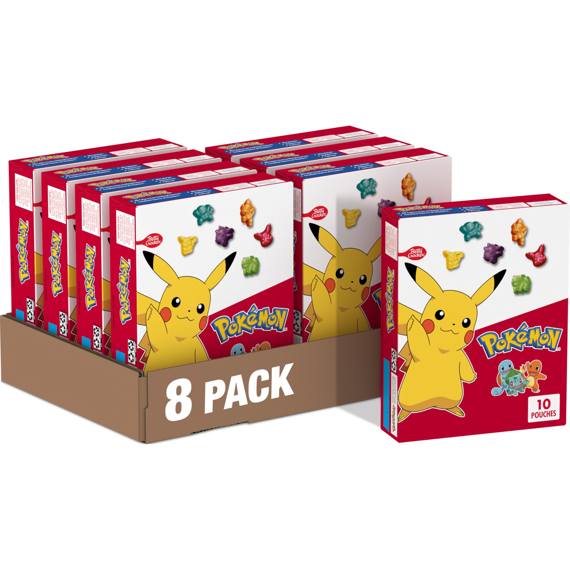 Betty Crocker Nintendo Pok  mon, Fruit Snacks, 10 ct, 8 oz (Pack of 8)
