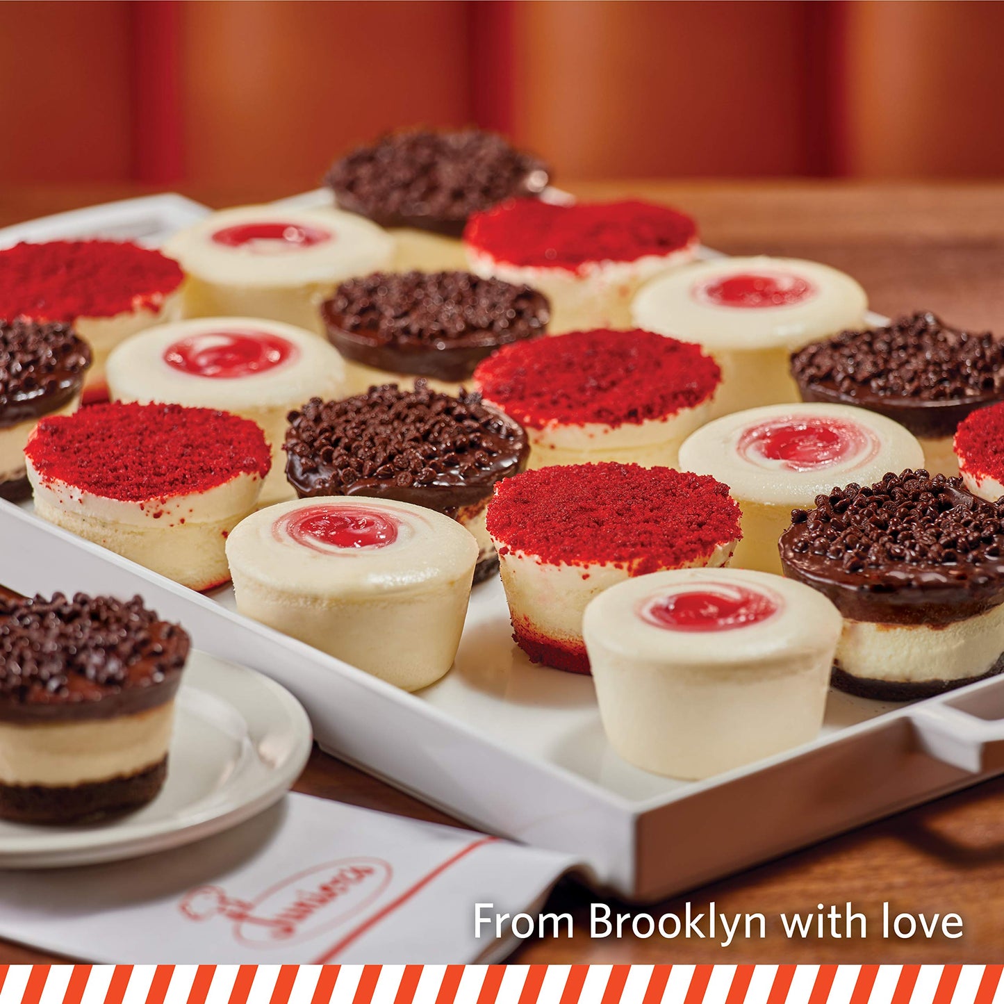 Juniors Cheesecake Little Fellas Mini Cheesecake Sampler - Red Velvet (18 Mini Cakes)