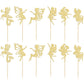 Gyufise 24Pcs Fairy Cupcake Toppers Glitter Ballet Dancer Flower Angel Fairy Cupcake Picks Decoration For Wedding Bridal Shower