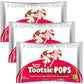 Tootsie Roll Peppermint Candy Cane Tootsie Pops Pack of 3 - 9.6 Ounce - White
