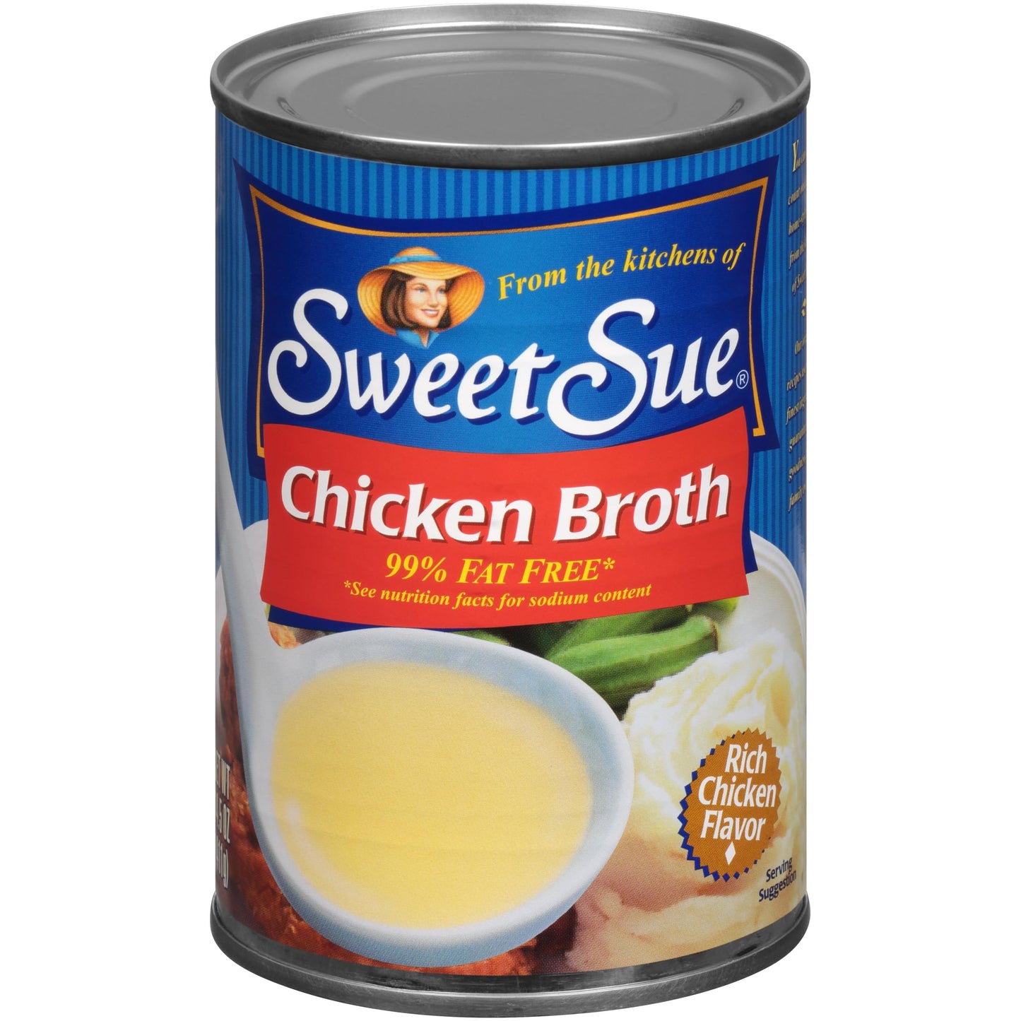 Sweet Sue Chicken Broth  14.5 oz Can (Pack of 24) - Gluten Free - Keto Friendly