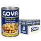 Goya Foods Chick Peas  Garbanzo Beans  15.5 Ounce (Pack of 8)