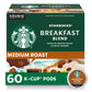 Starbucks K-Cup Coffee Pods, Medium Roast Breakfast Blend, 60 Pods, 100% Arabica, Compatible with Keurig Brewers