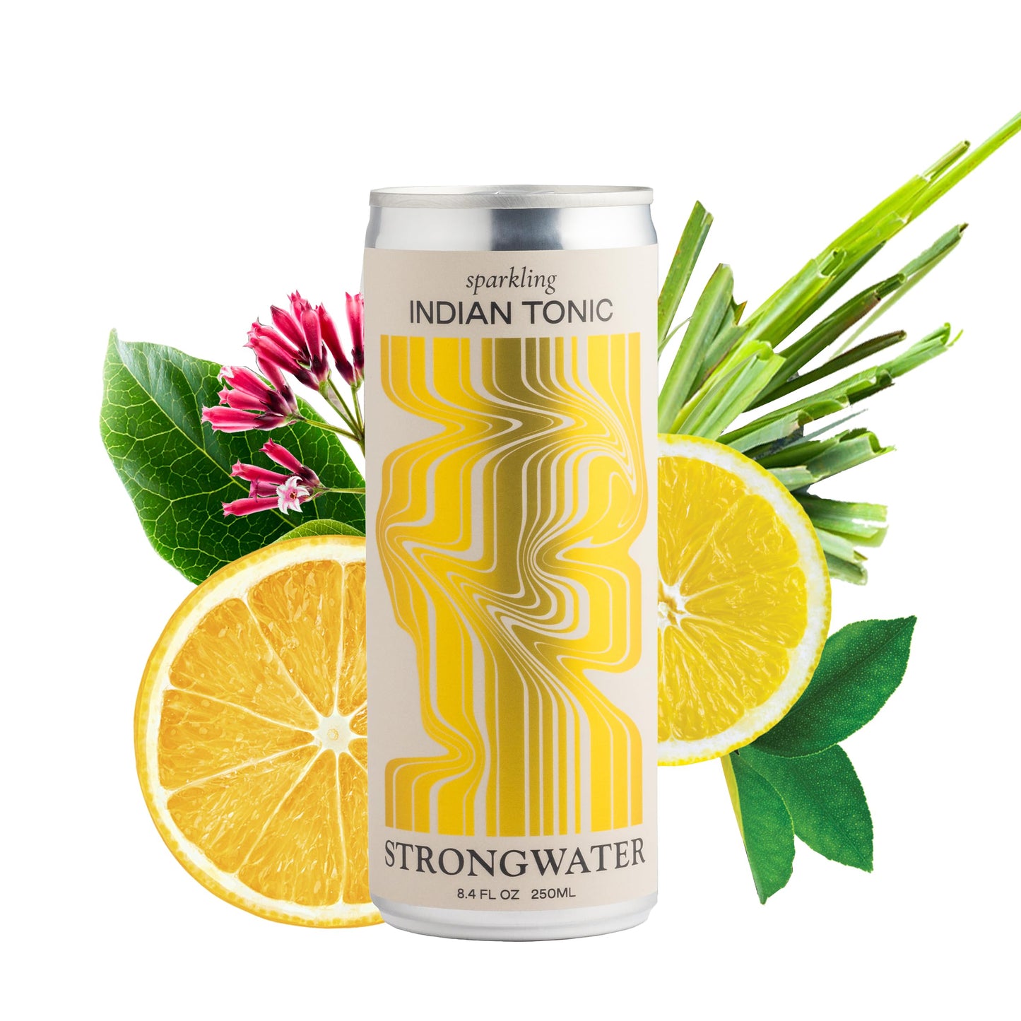 Strongwater Sparkling Indian Tonic Water - 12 Pack Cans (8.4 Fl Oz Each) - Top-Grade Mixer With Quinine  Rocky Mountain Water & Botanicals - No Added Preservatives  Zero Sugar