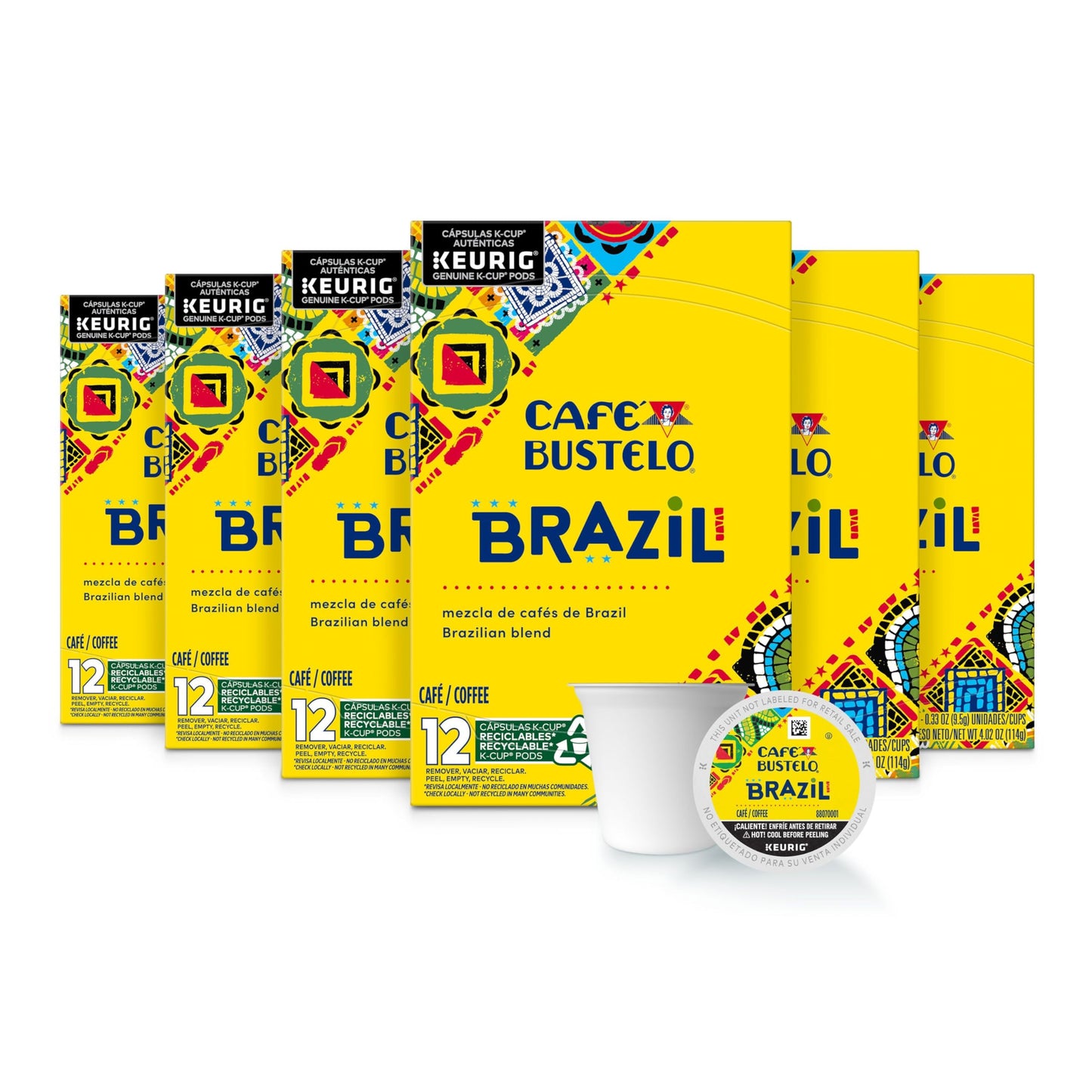 Caf   Bustelo Brazil Dark Roast Coffee, 72 Keurig K-Cup Pods