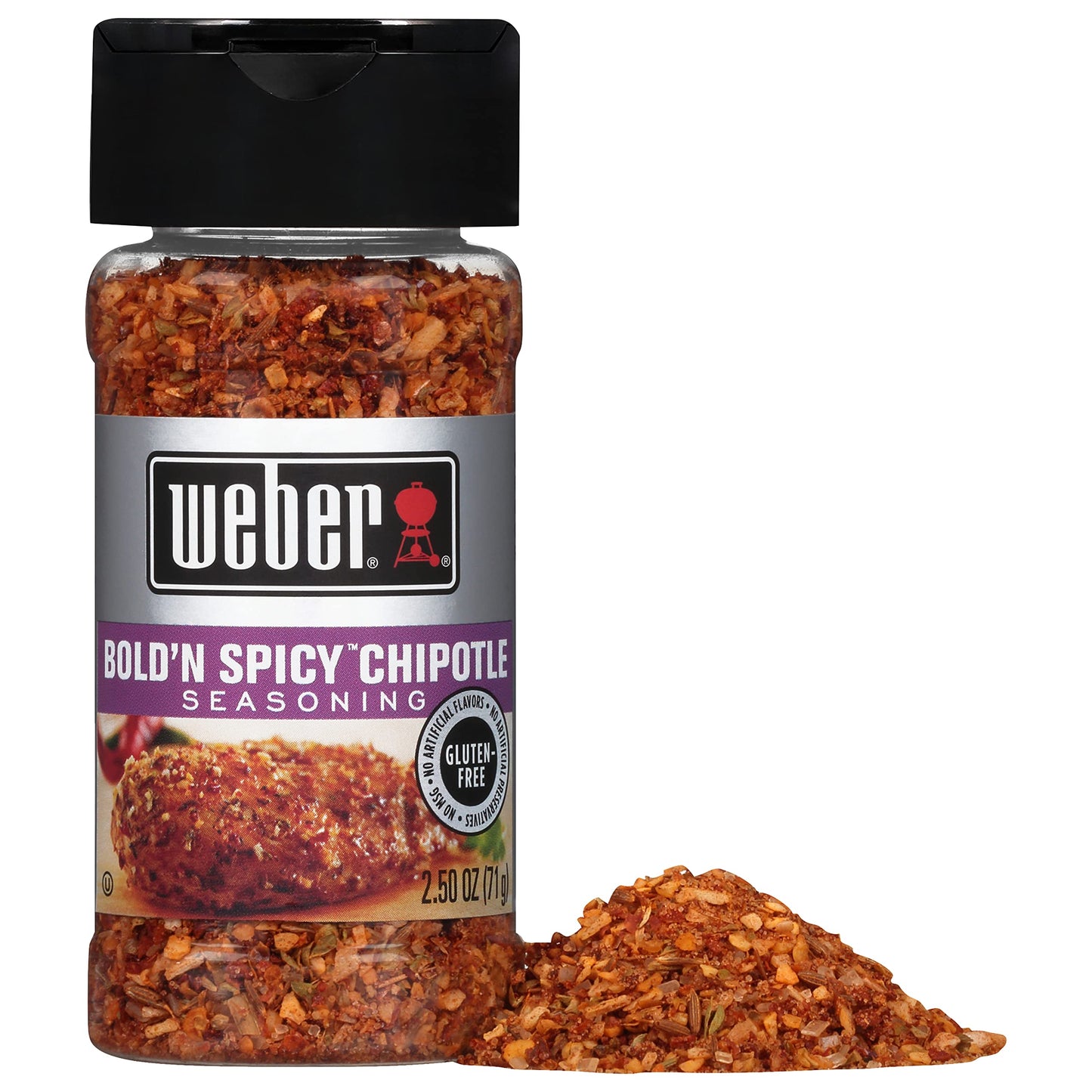Weber Bold 'N Spicy Chipotle Seasoning, 2.5 Ounce Shaker