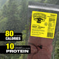 Old Trapper Beef Jerky, Teriyaki Flavor, 21oz, 80-Count Pack, Natural Wood Smoked, 10g Protein per Serving