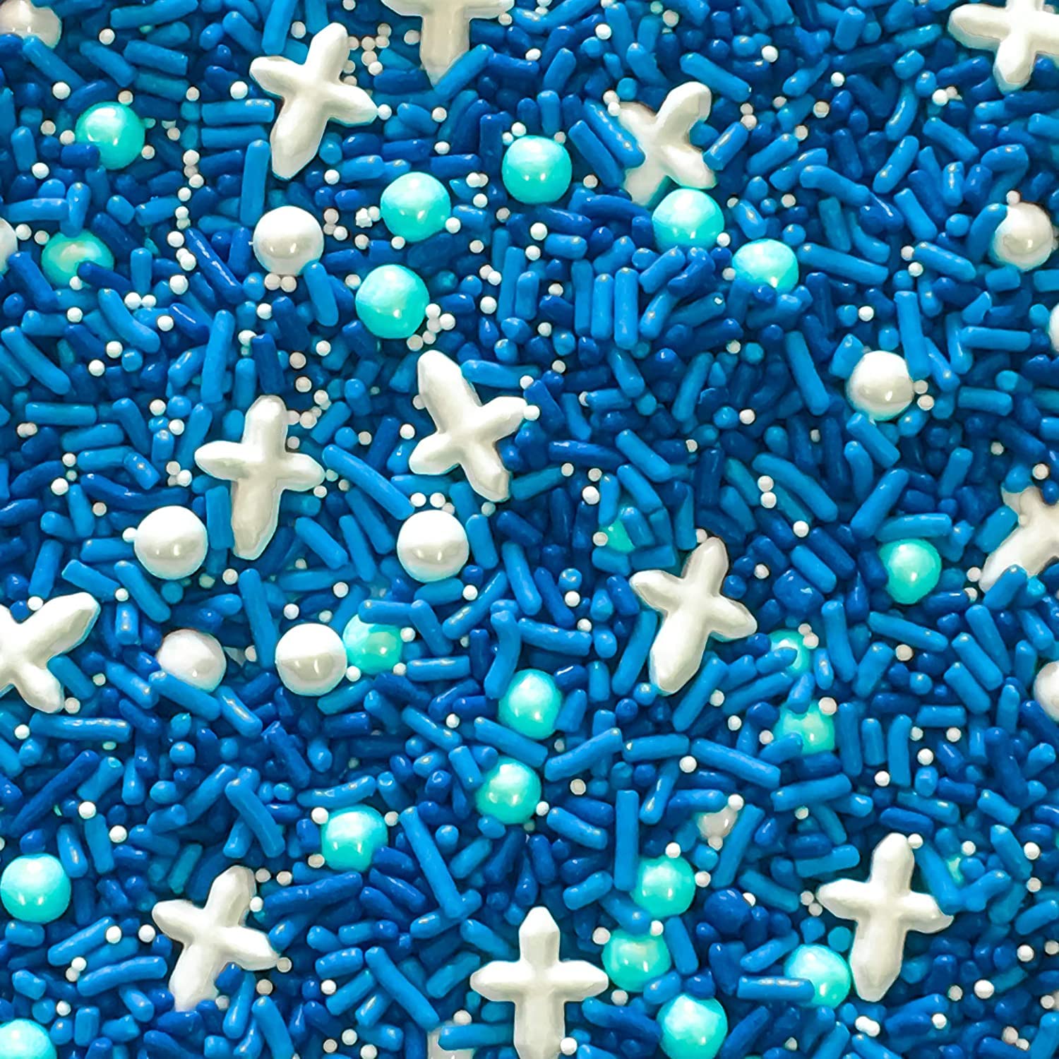 Small Blue Cross Baptism White Cross Sprinkles & More Edible Confetti Cake Cookie Cupcake IceCream Donut Quins