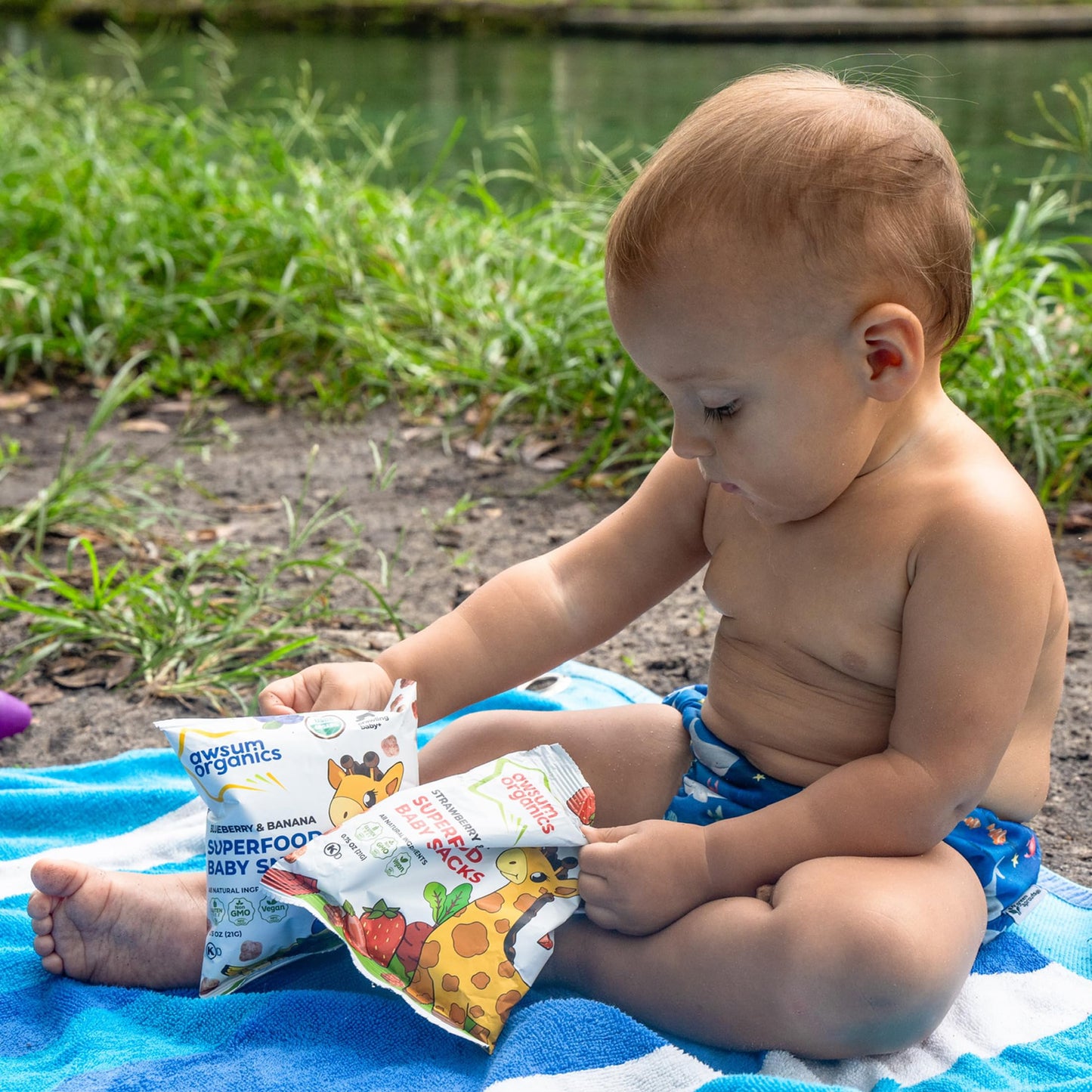 Awsum Organics Baby Snacks - Happy Healthy Baby Food - Snack For Babies - Organic Vegan Kosher Gluten Free - Natural Plant Based