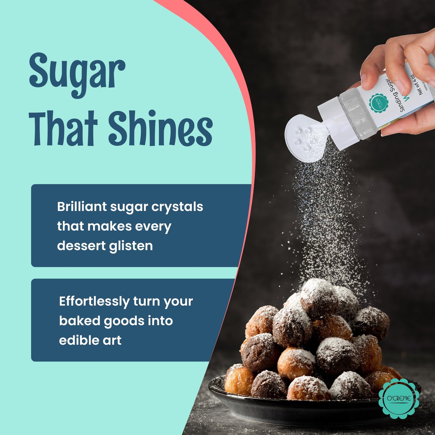 Ocreme Sanding Sugar For Cookie Decorating - Eye-Catching Purple Sugar Crystals For Unique Cake Toppings - Extra Sugar For Cake