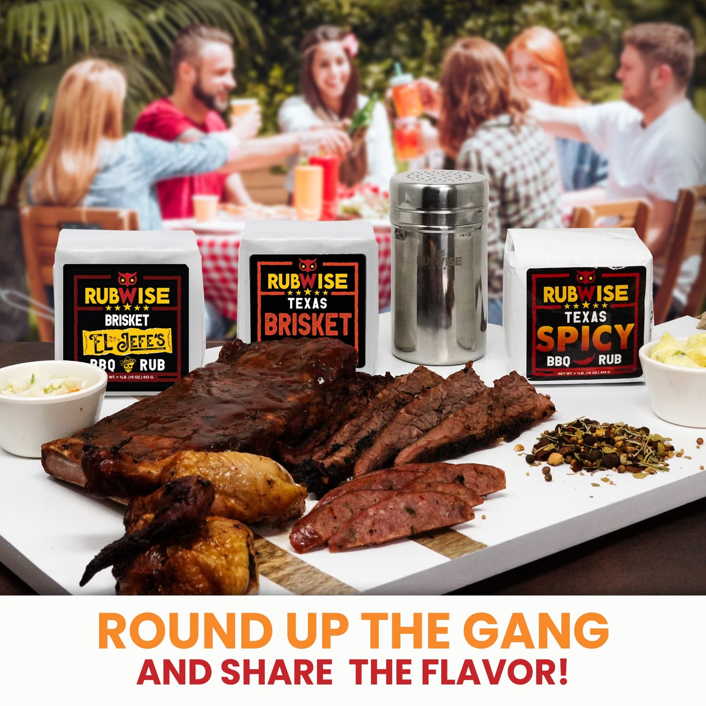 Rubwise Bbq Brisket Rub Seasoning Gift Set (3 X 1 Lb Bags) - Barbecue Spices And Seasoning Sets Variety Pack | Brisket Seasoning