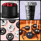 Vividye Edible Glitter Powder - 30g Luster Dust for Food & Drink Decoration - Black Shimmering Baking & Beverage Enhancer