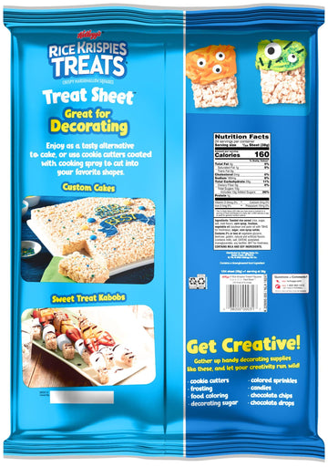 32Oz Kellogg'S Rice Krispies Treats Original Fun Sheet, Crispy Marshmallow, Large, Pack Of 1