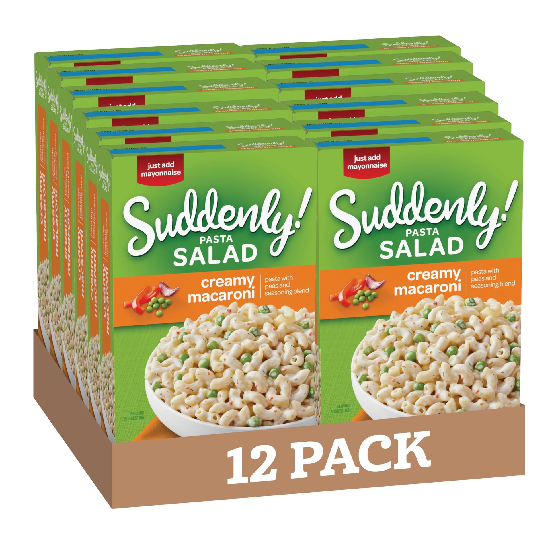 Suddenly Pasta Salad Creamy Macaroni, 6.5 Ounces, 12 per Case.
